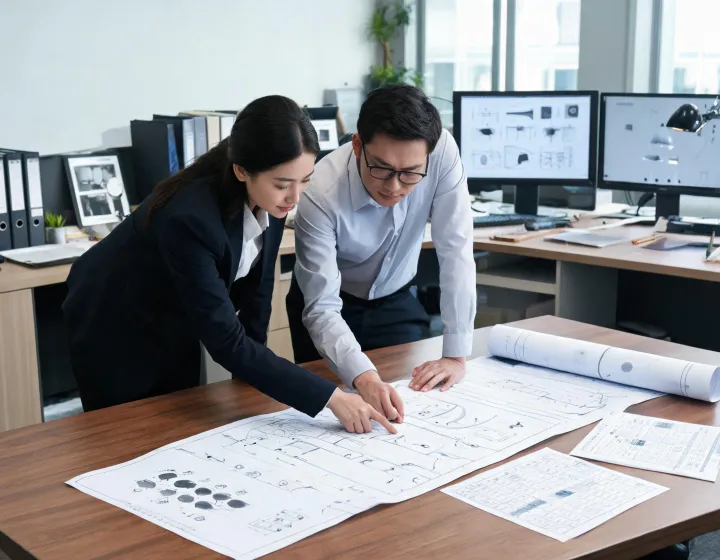 Lighting specifier reviewing photometrics